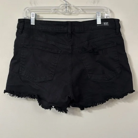 Kut From The Kloth Jane High Rise Black Shorts Size 12 - Picture 5 of 8